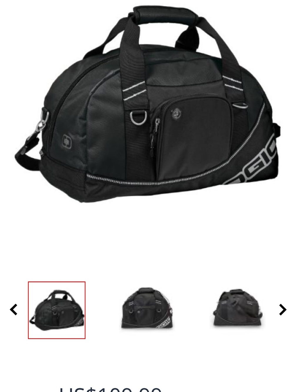 Ogio Ritz Carlton Black half Dome Duffel Bag with Multiple Pockets NEW